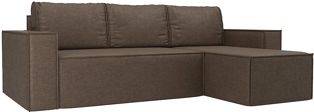 Угловой диван с ортопедическим матрасом Лофт Шоколад