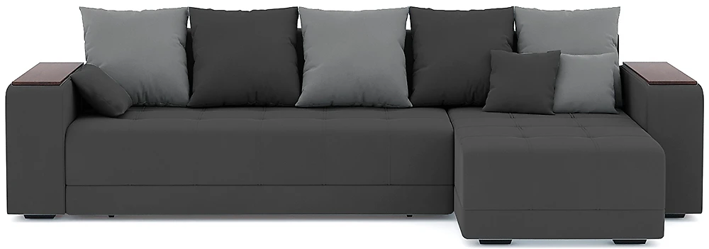 Угловой диван с полкой Дубай Плюш Дизайн-5