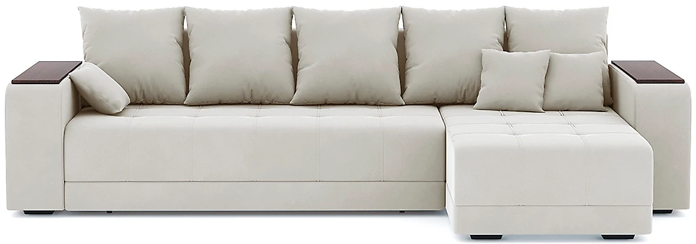 Угловой диван с подушками Дубай Плюш Дизайн-7