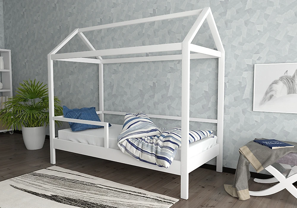 кровать в стиле минимализм Домик-5