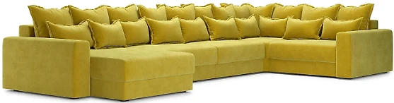 Жёлтый угловой диван  Омега-П Дизайн 3