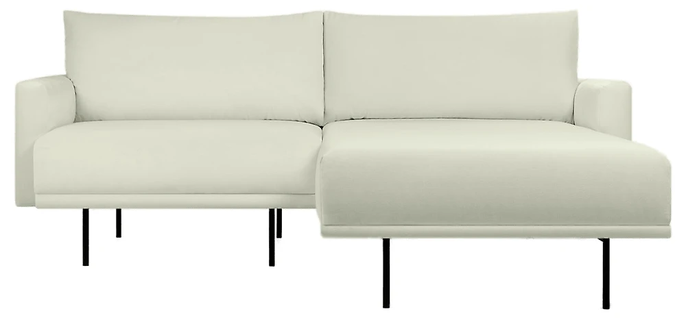 диван белого цвета Мисл-1 Barhat White арт.1193125