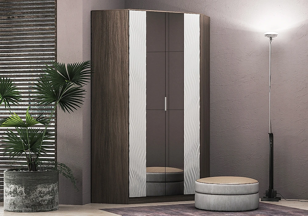 Шкаф для одежды с зеркалом Глянец 3D-22