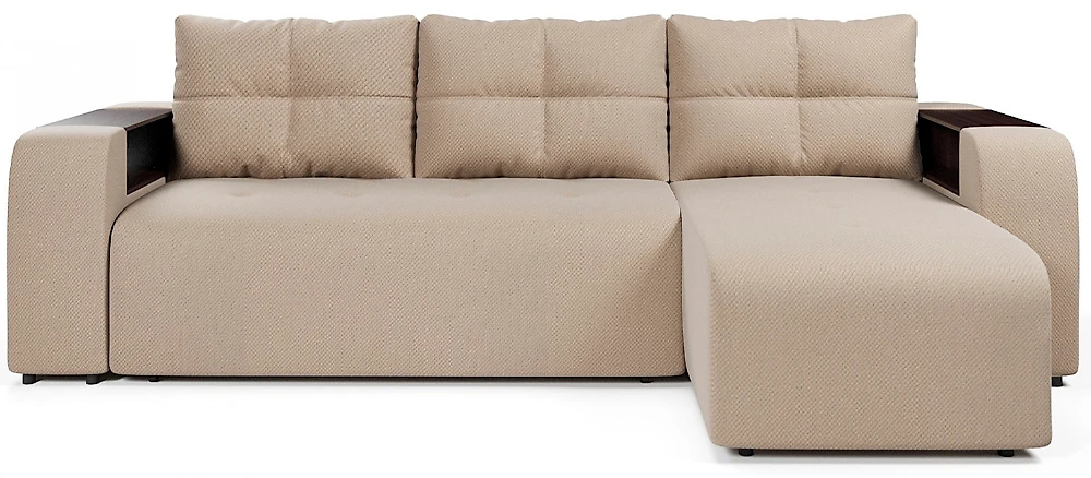 Угловой диван с левым углом Дуглас Плюш Беж