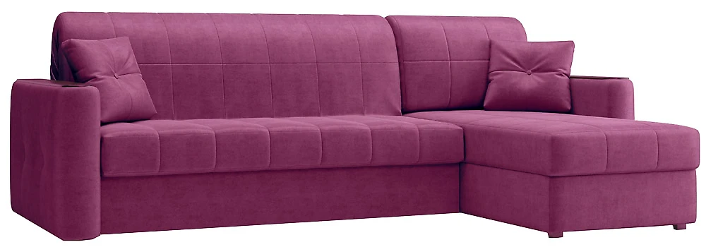 Угловой диван фиолетовый Ницца Плюш Фиолет