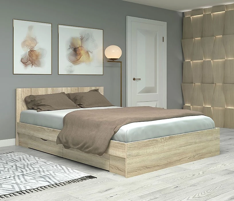 Кровать в современном стиле Фреш КРФР-3-Я-1400 Дизайн-2