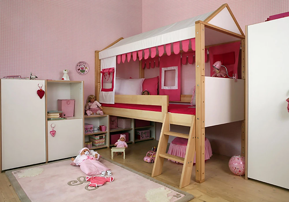 детская двухэтажная кровать Акварель-2 (Принцесса)