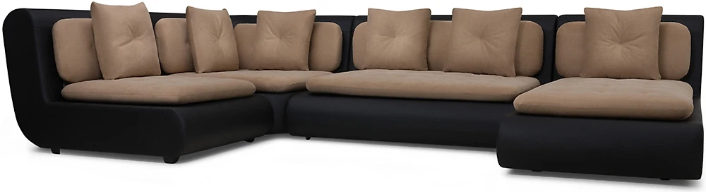 Угловой диван без подушек Кормак-3 Плюш Латте