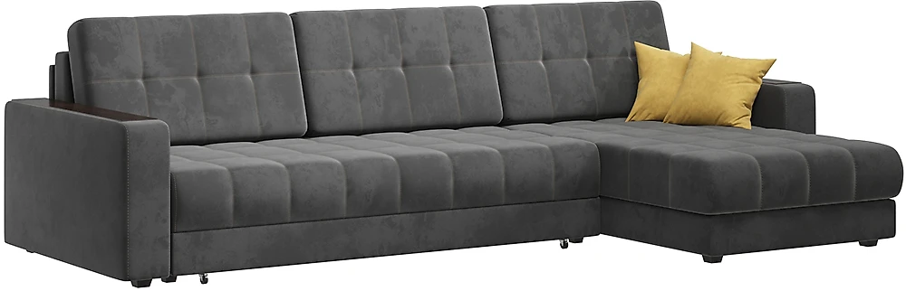 Угловой диван в классическом стиле Босс (Boss) Max Плюш Графит