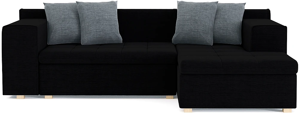 Чёрный угловой диван Чикаго Кантри Дизайн 14