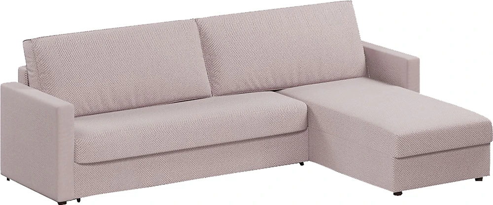 Угловой диван без подушек Дублин Амиго Виолет