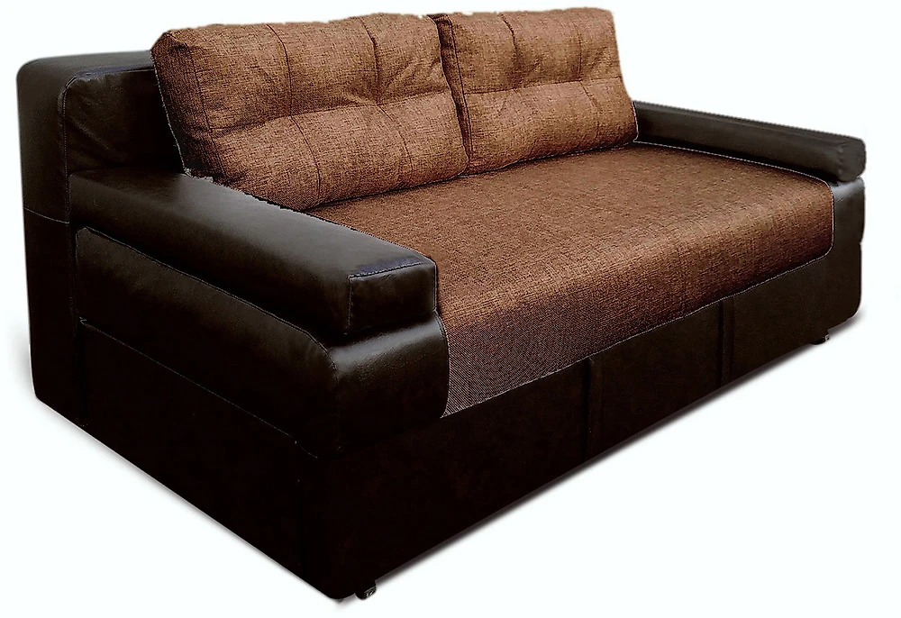 Прямой диван из рогожки Амстердам-мини Вудлайн Мокко