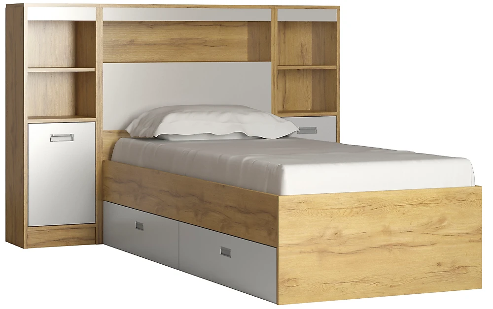 одноместная кровать Виктория-4-80 Дизайн-1
