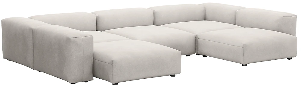 Модульный диван с оттоманкой  Фиджи-П Вайт
