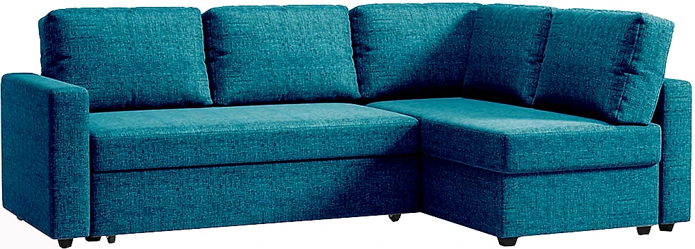 Синий угловой диван Милбург (Мансберг) Дизайн 6