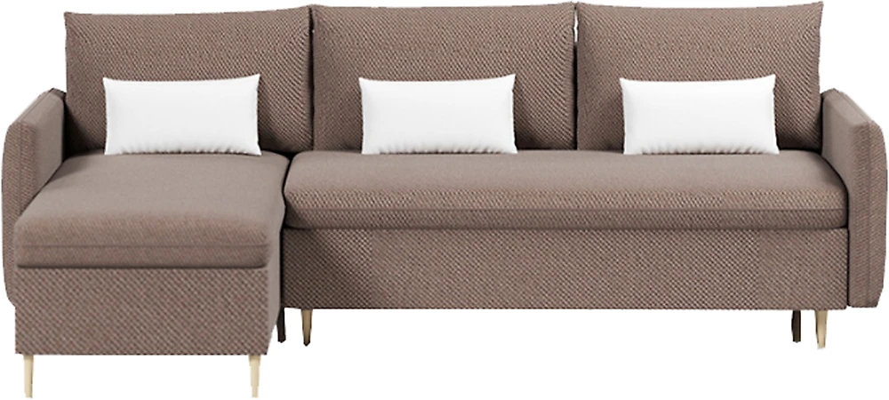 Угловой диван с левым углом Рон Амиго Браун