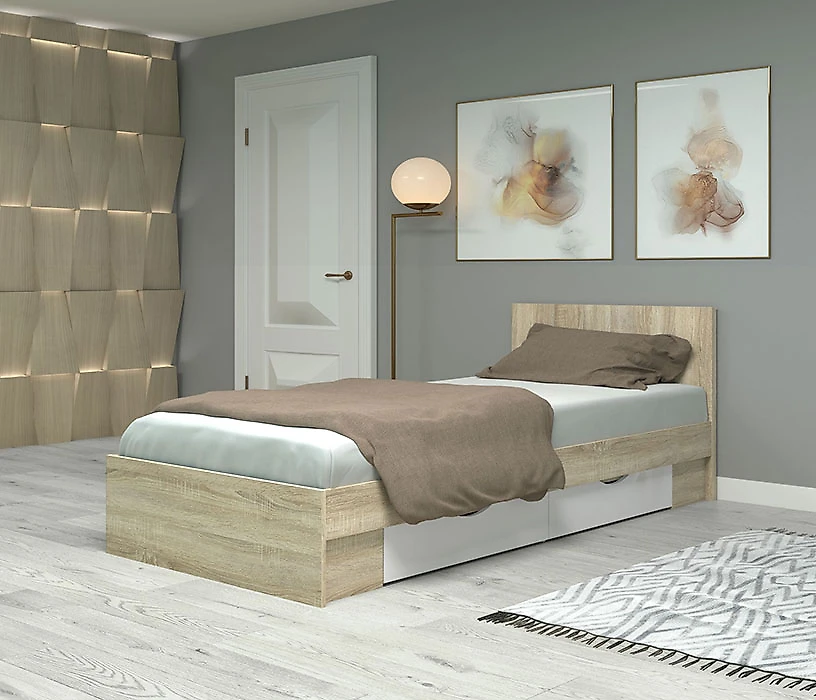 Кровать в современном стиле Фреш КРФР-1-Я 900 Дизайн-3