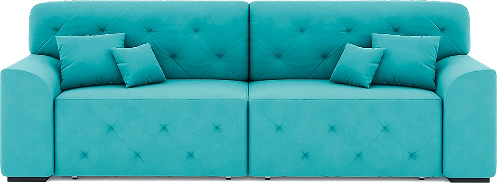 Синий прямой диван Вегас Плюш Дизайн-1